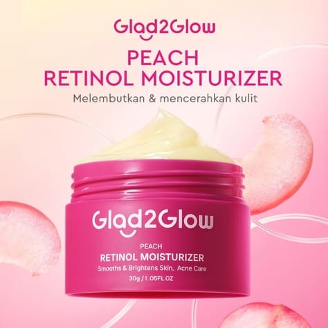 peach retinol moisturizer Glad2Glow